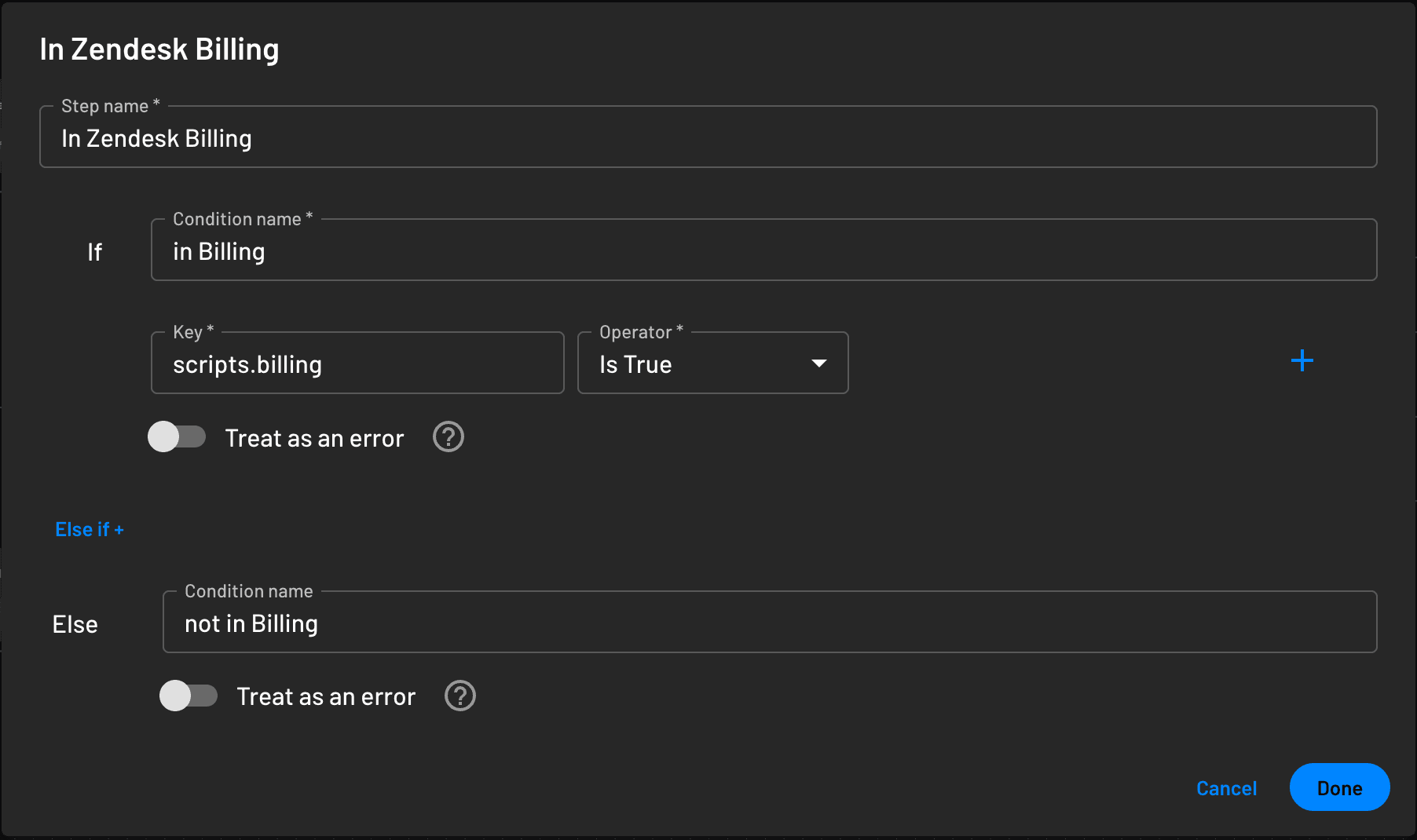 Using the output of a script as a condition