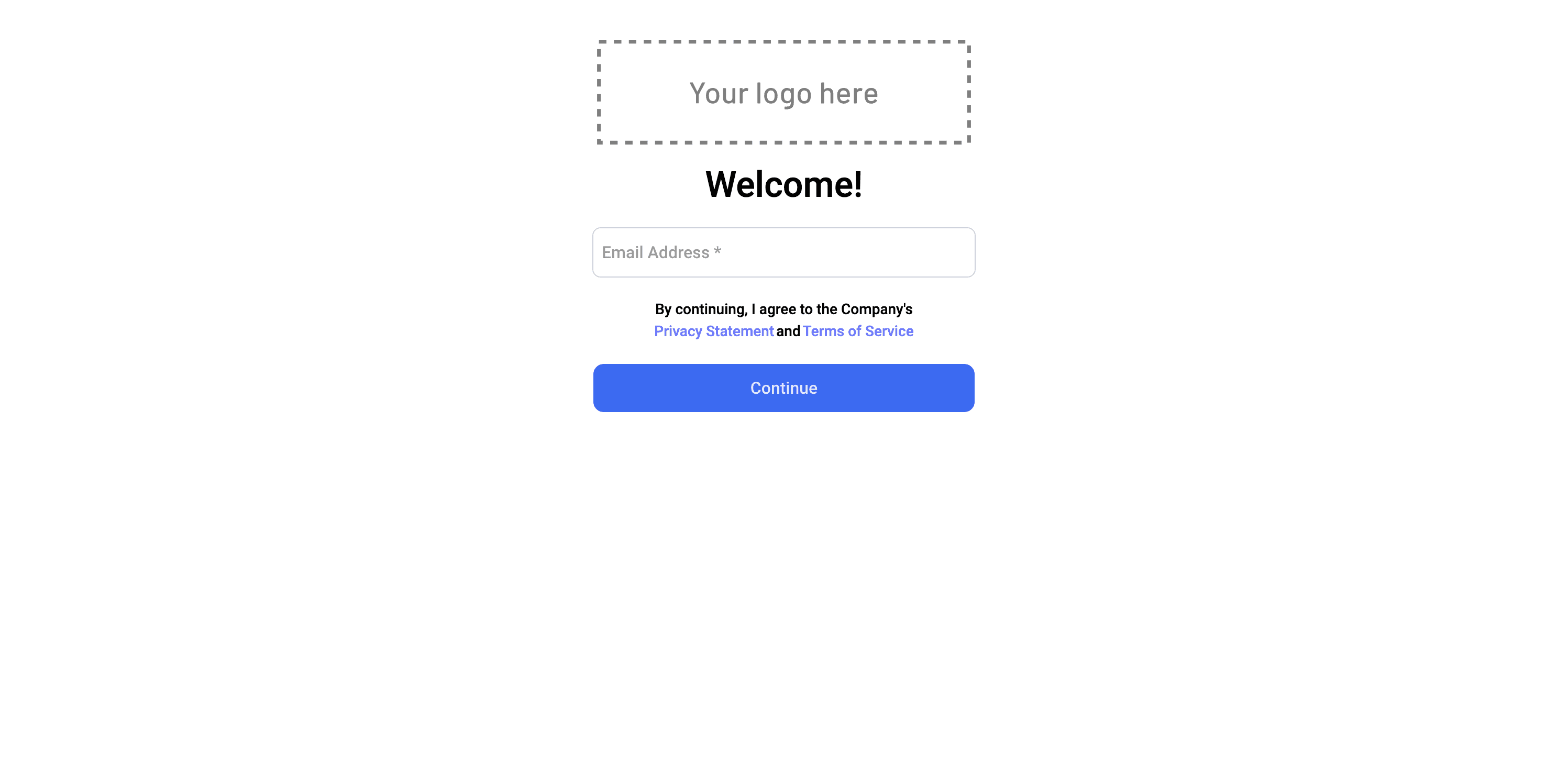 React magic link blog login screen