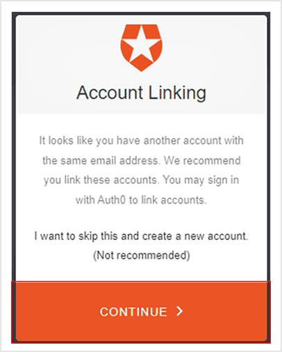 Auth0 account linking