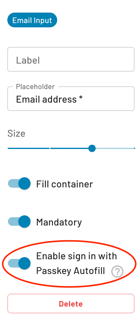 enable sign in with passkeys autofill