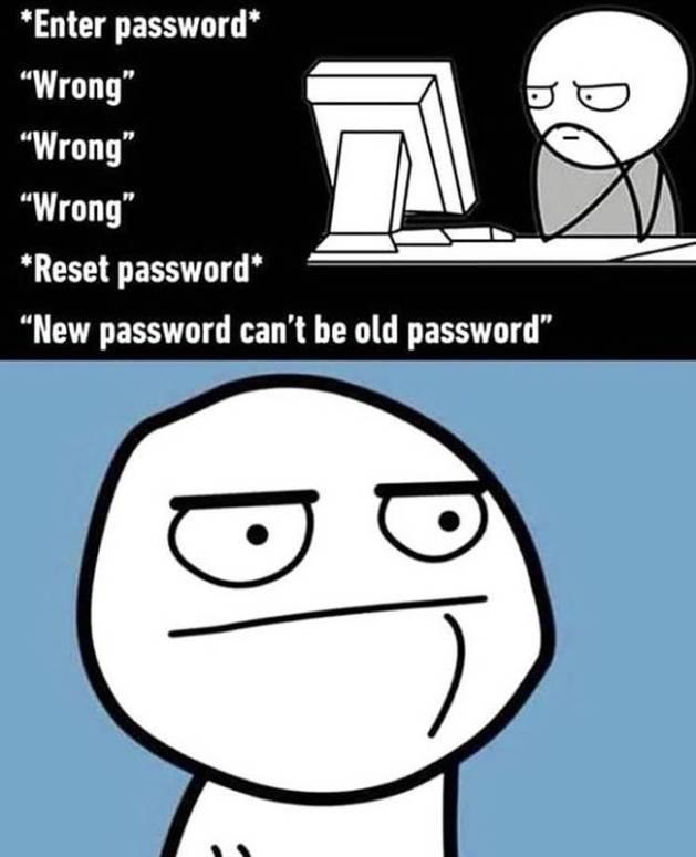 wrong password meme