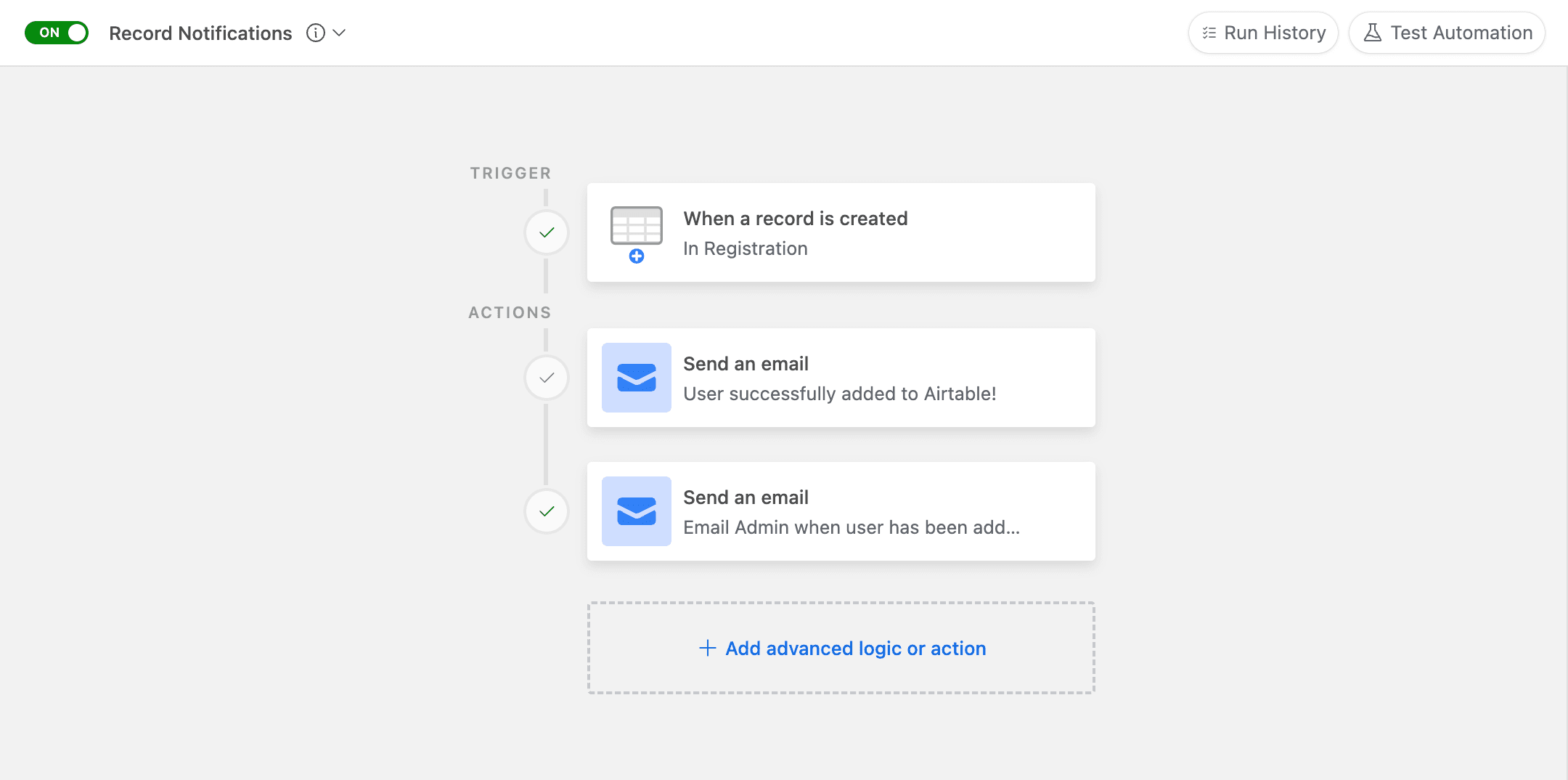 final automation result