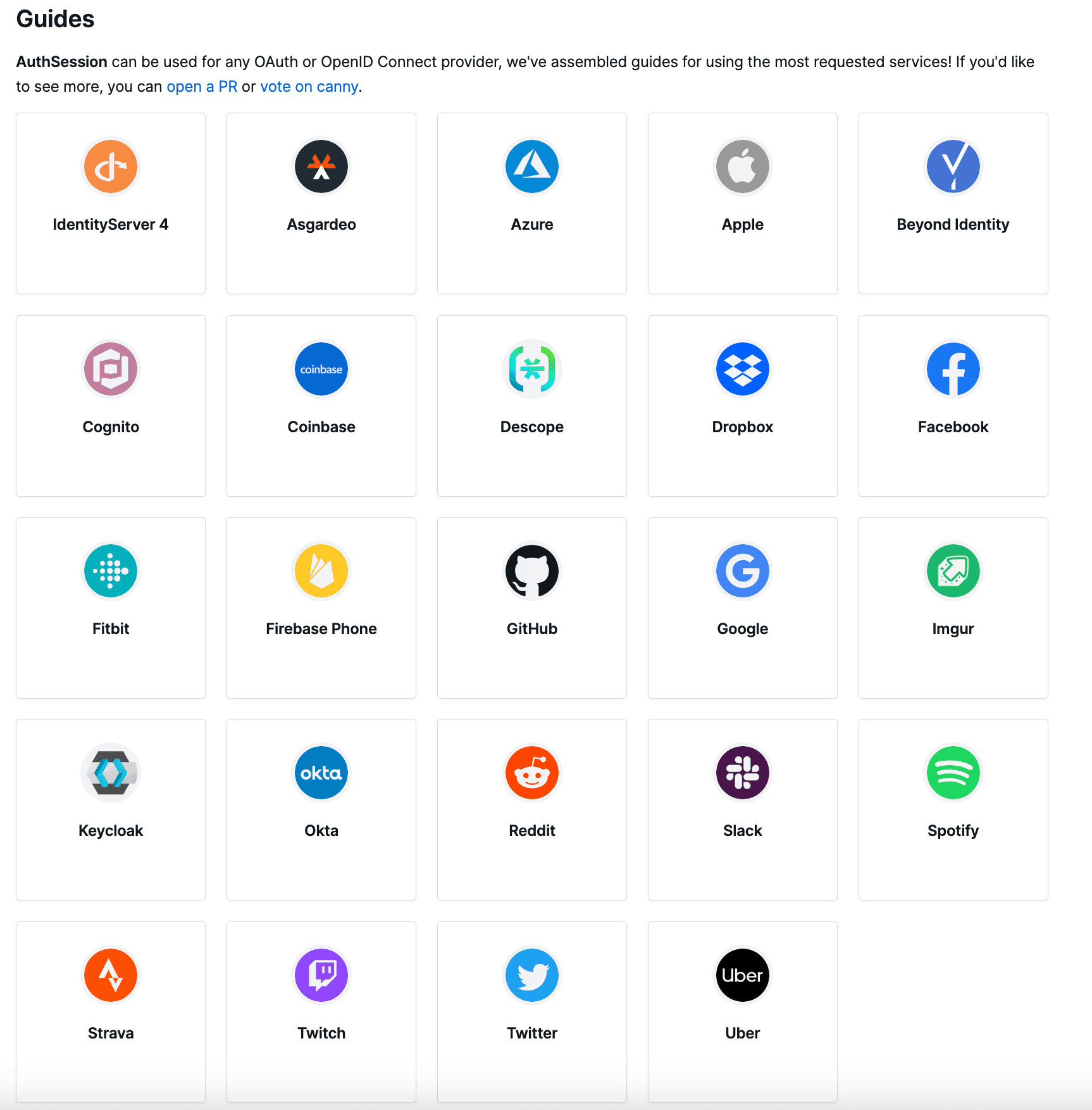 Identity Providers Supported in Expo