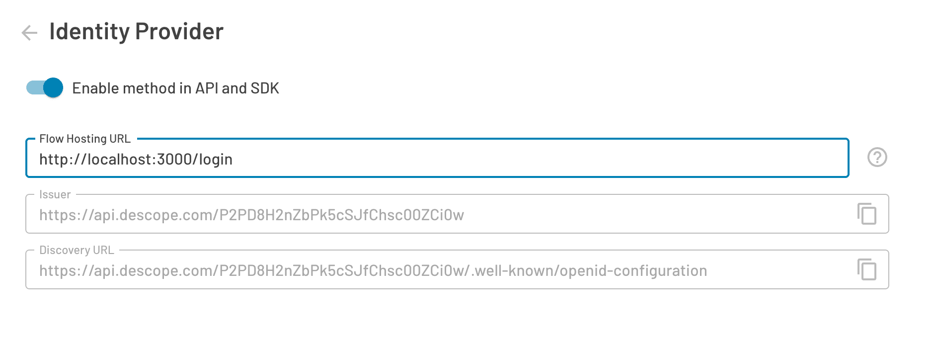 descope console oidc configuration