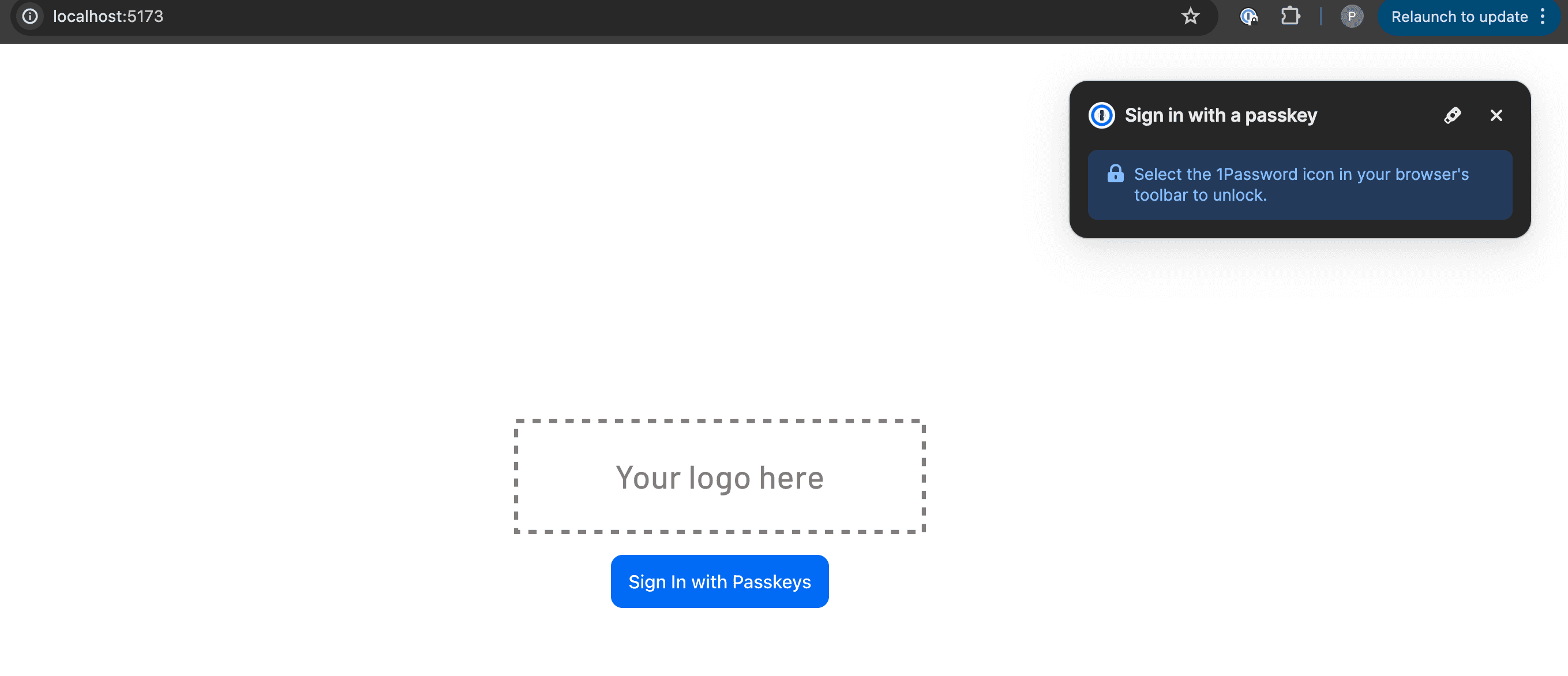 Fig: Signing in with passkeys