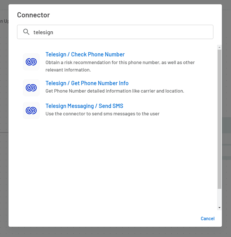 Telesign Descope Connector Actions