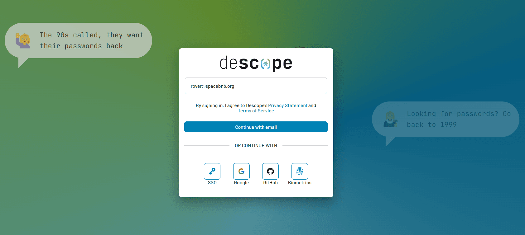 Descope App Login