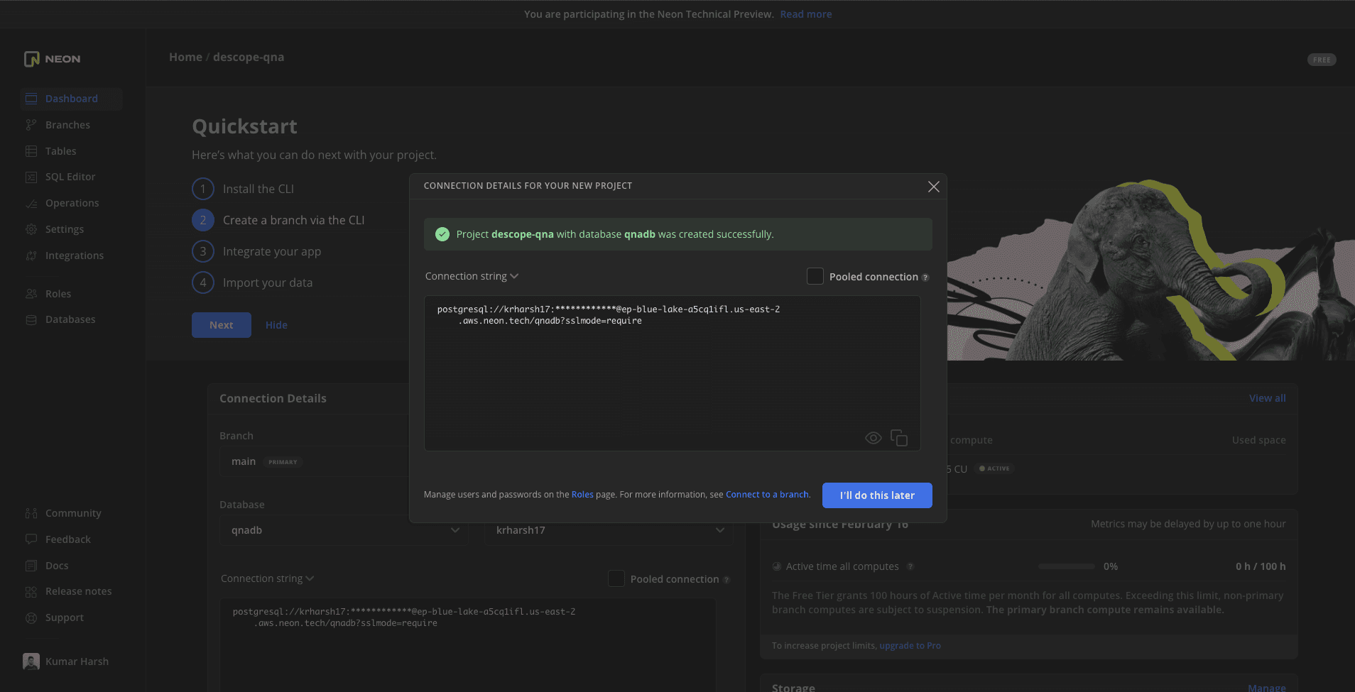 Descope react tutorial PostgreSQL