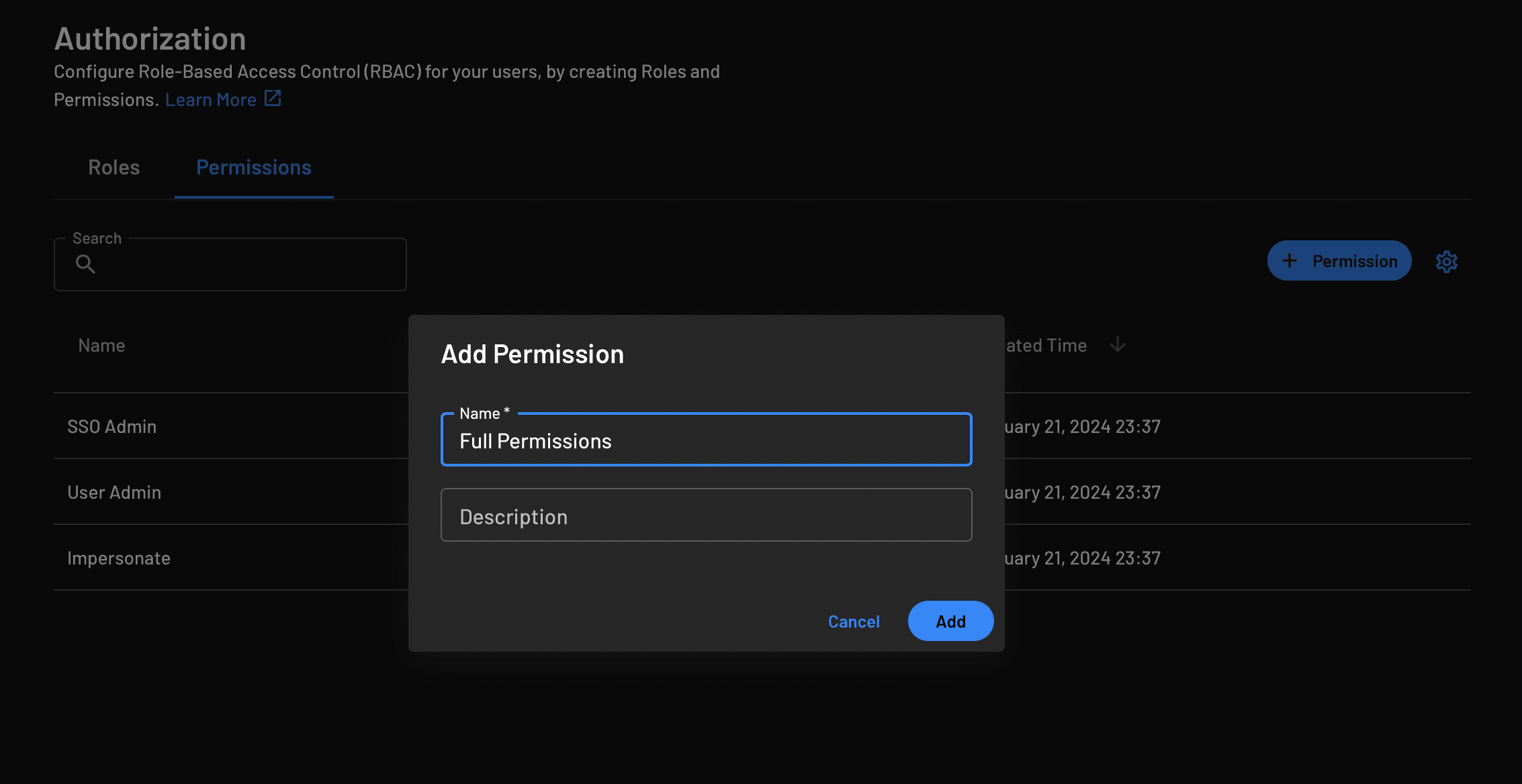 Swift tutorial Descope permissions