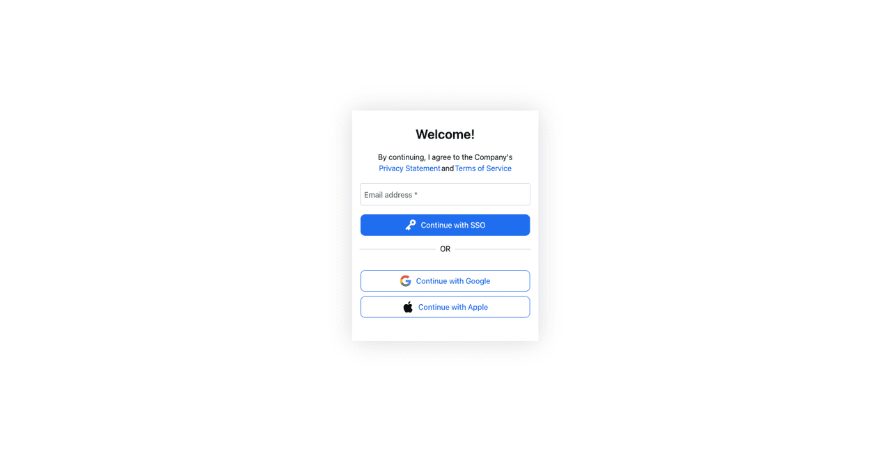 Fig: The Descope federated auth page