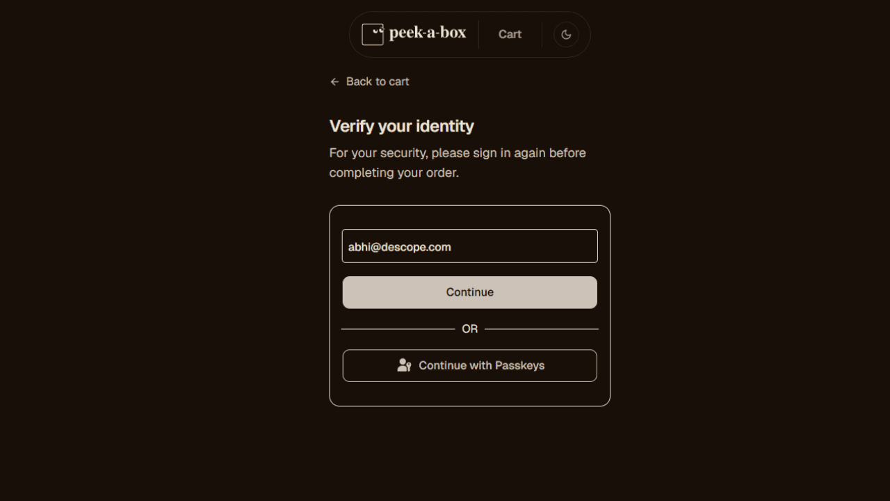 Descope step-up authentication