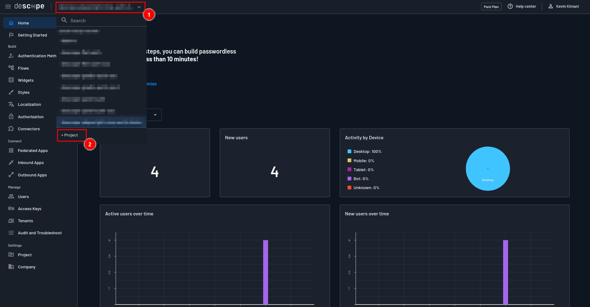 Fig: Creating a new project