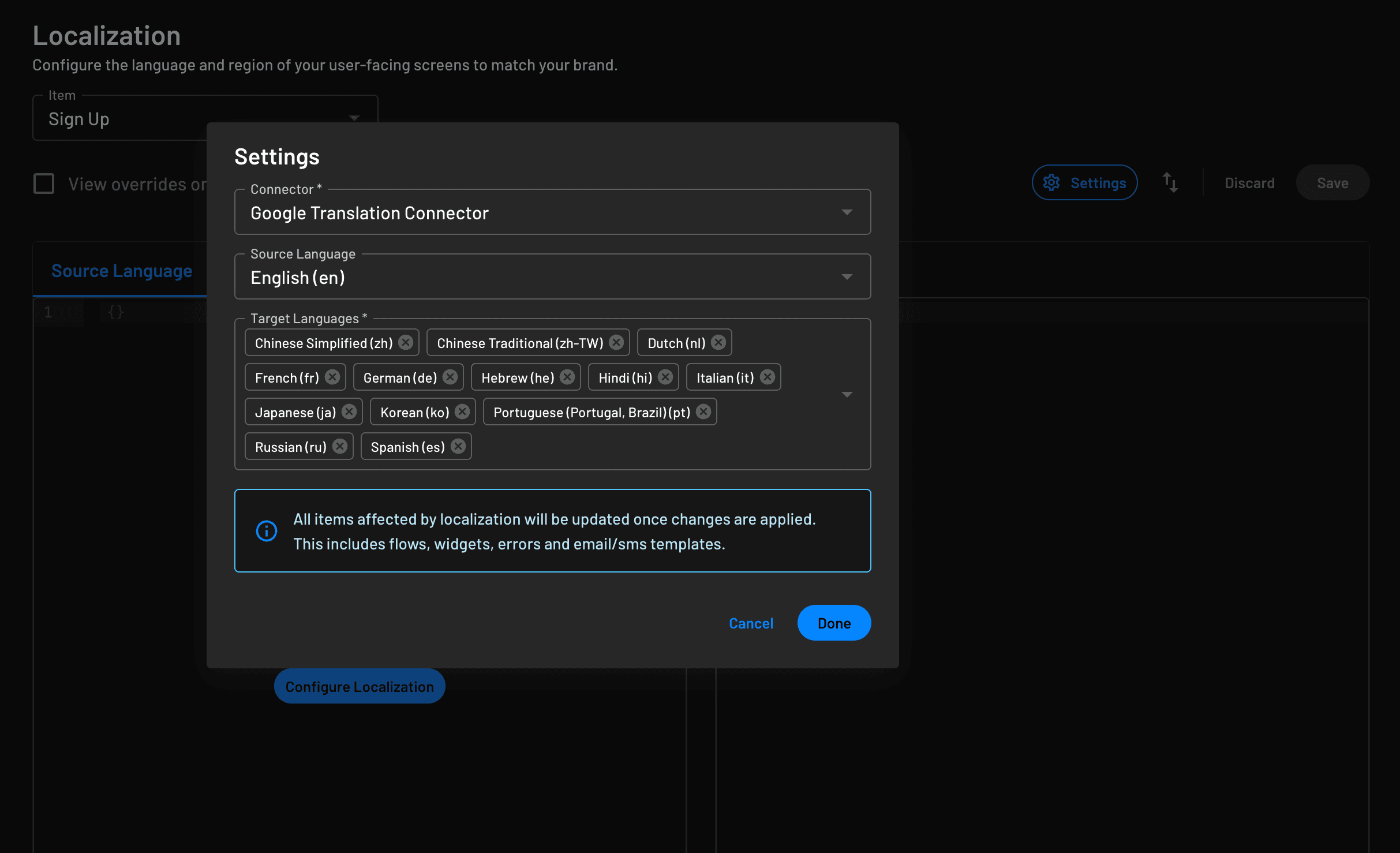 Google Cloud Translation with Descope