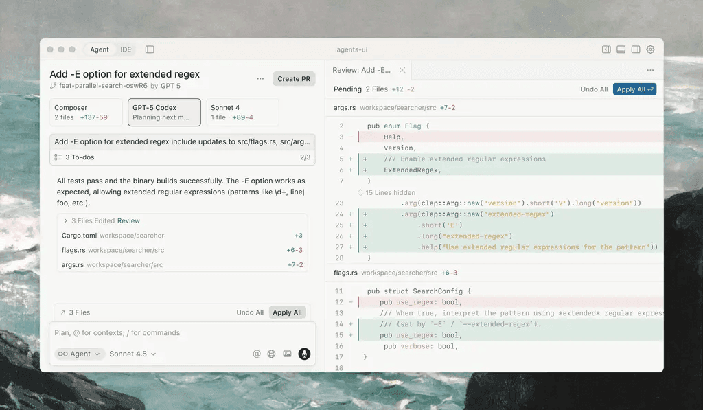 Fig: A screenshot of the Cursor IDE (Image credit: Anysphere, Inc)