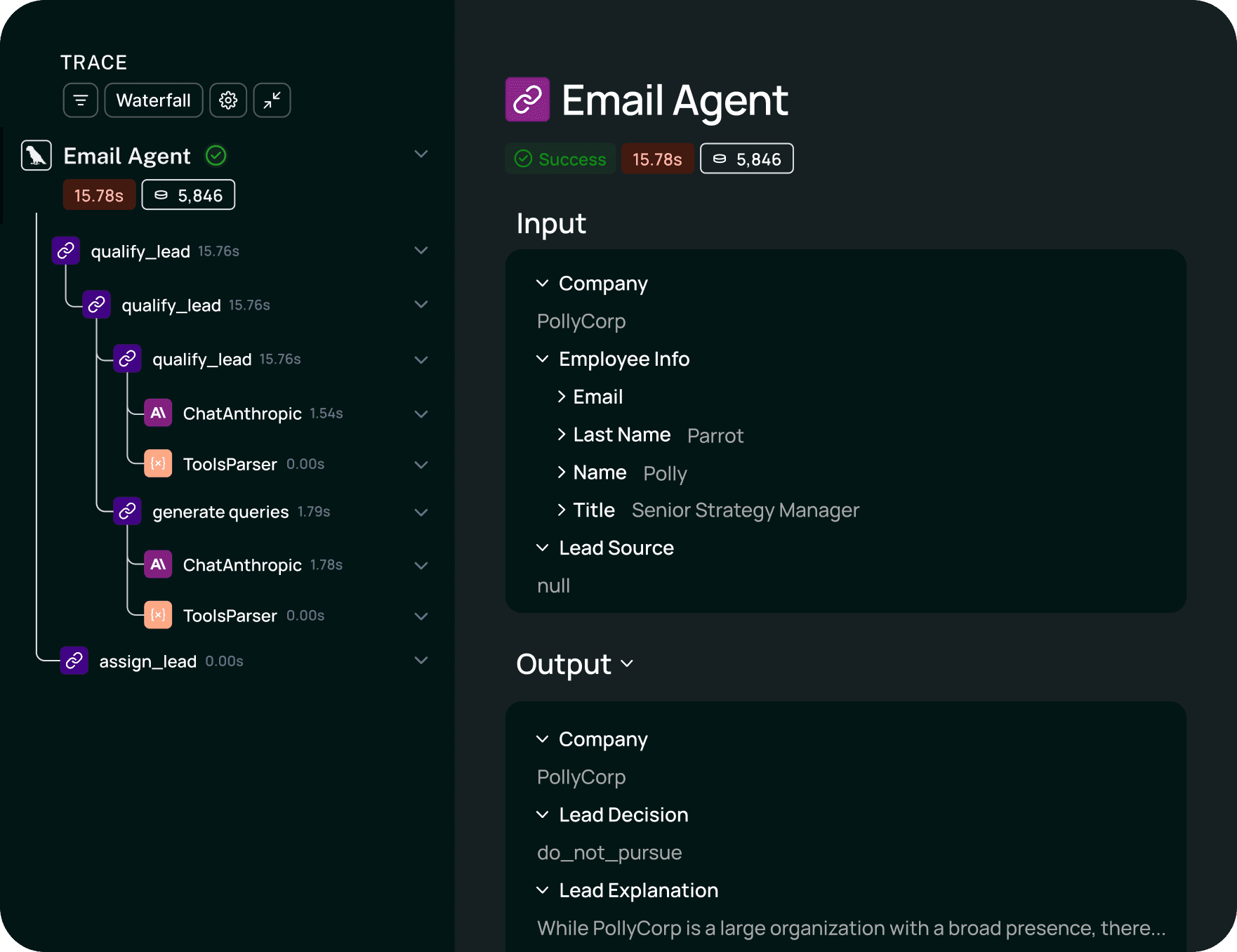 Fig: A screenshot of the LangSmith evaluation platform user interface (Image credit: LangChain, Inc.)