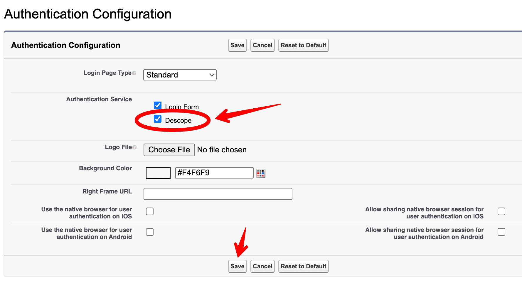 adding Descope to auth config